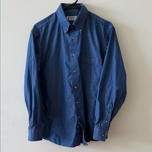 Men's Shirt Measure Up Custom Blue Button-Down Nordstrom Made in USA Classic